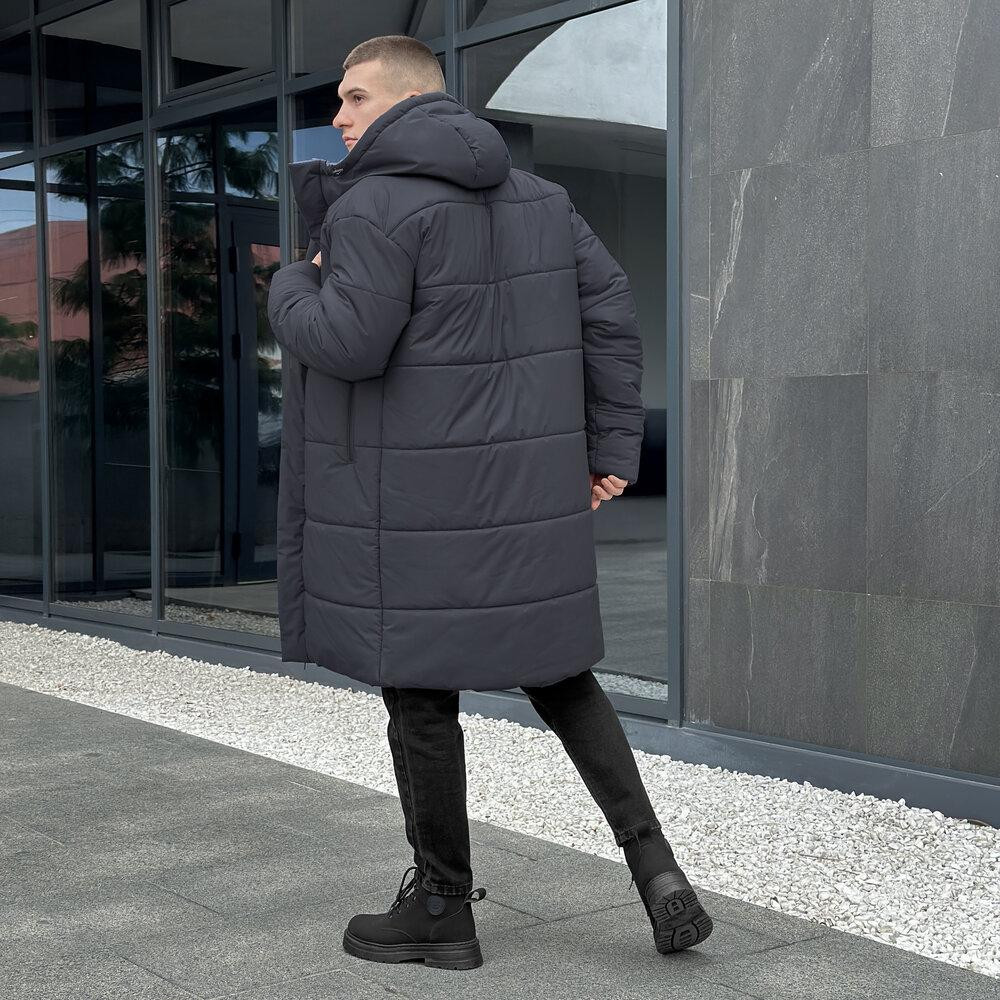 Зимова чоловіча куртка темно-сіра Pobedov Legas Київ - фото 9