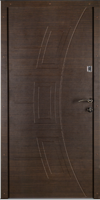 Дверь входная Бастион АДЕЛЬ RAL 8019 / Венге горизонт темный 960х2050 мм Киев - изображение 2