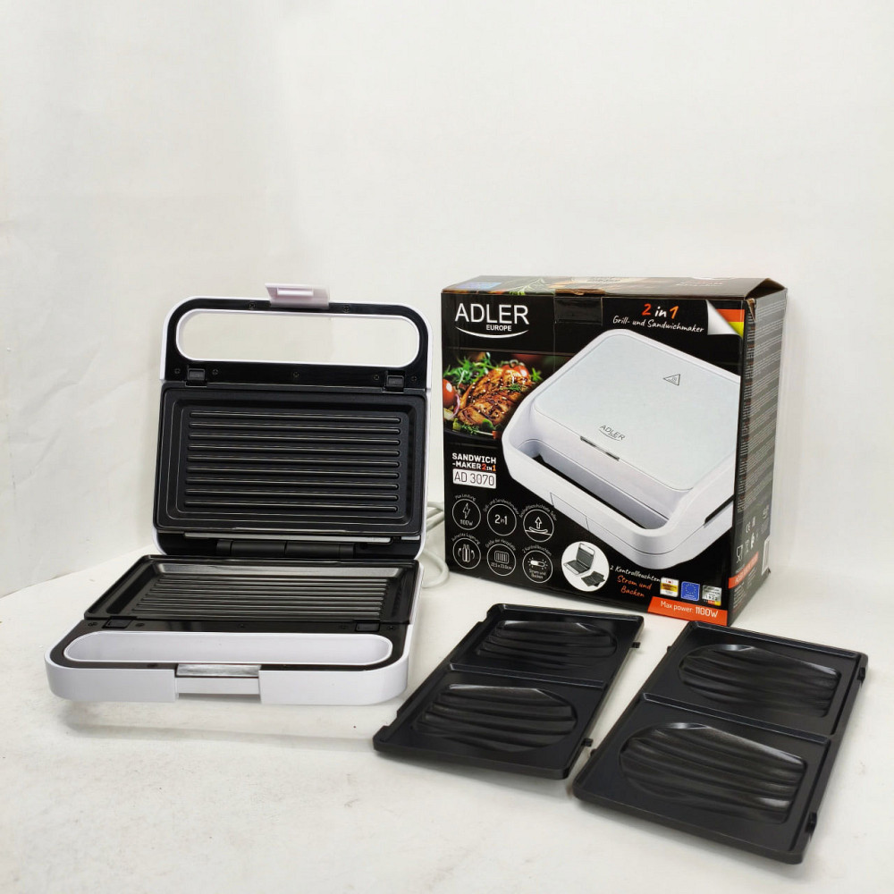 Настільний контактний електрогриль, Універсальний контактний гриль, Потужна побутова бутербродниця WJ-87 Львів - фото 5