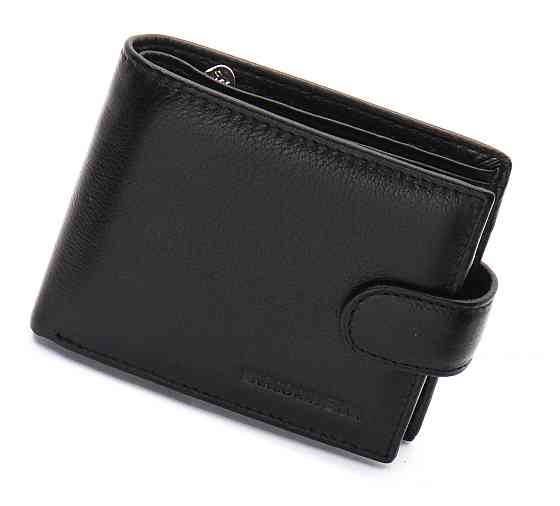 Чорне класичне портмоне з натуральної шкіри Marco Київ