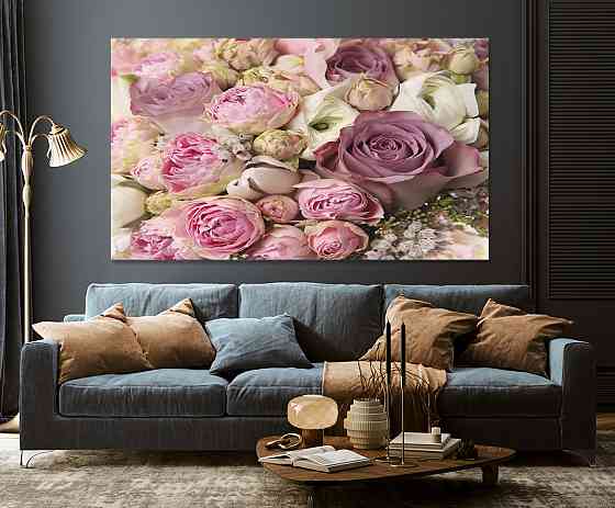 Картина холст у вітальню / спальню   Троянди    MLP_61 ( 60х30см ) 80x120 см Київ