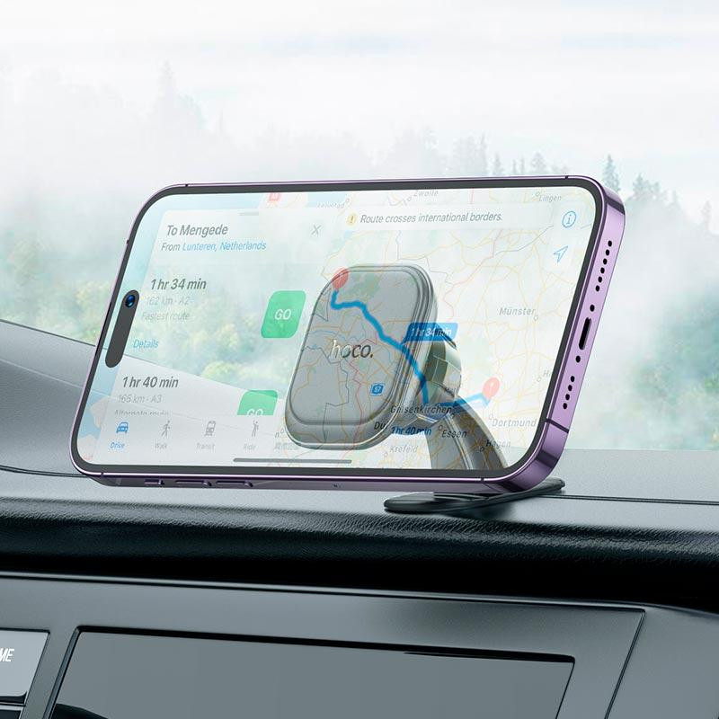 Автотримач для телефона HOCO H30 Brilliant magnetic car holder(center console) Black Ковель - фото 7