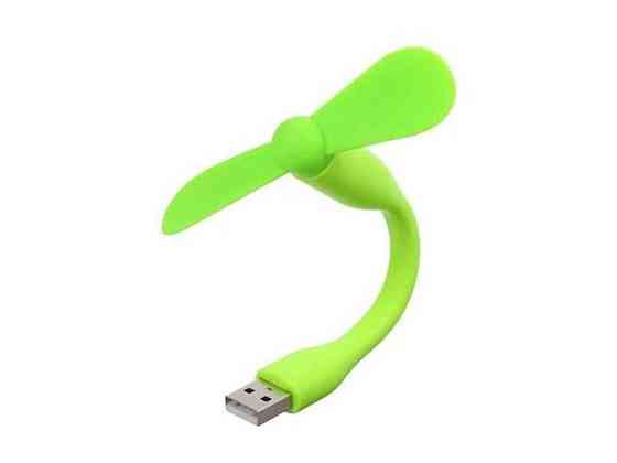 Вентилятор 3Вт салатовый (работает от powerbank) 15999 ТМ GERLAX Киев