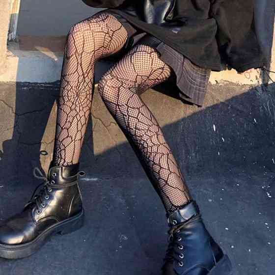 Колготи павутина сітка one size чорний Київ