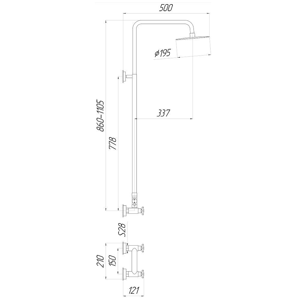 Душова система Globus Lux DUKAT SD4-SH-02 Луцьк - фото 6