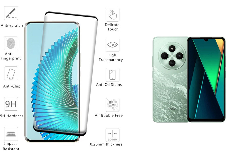 Захисне скло HyperGlass Pro для Xiaomi Poco C75 – максимальна чутливість та захист Київ - фото 2