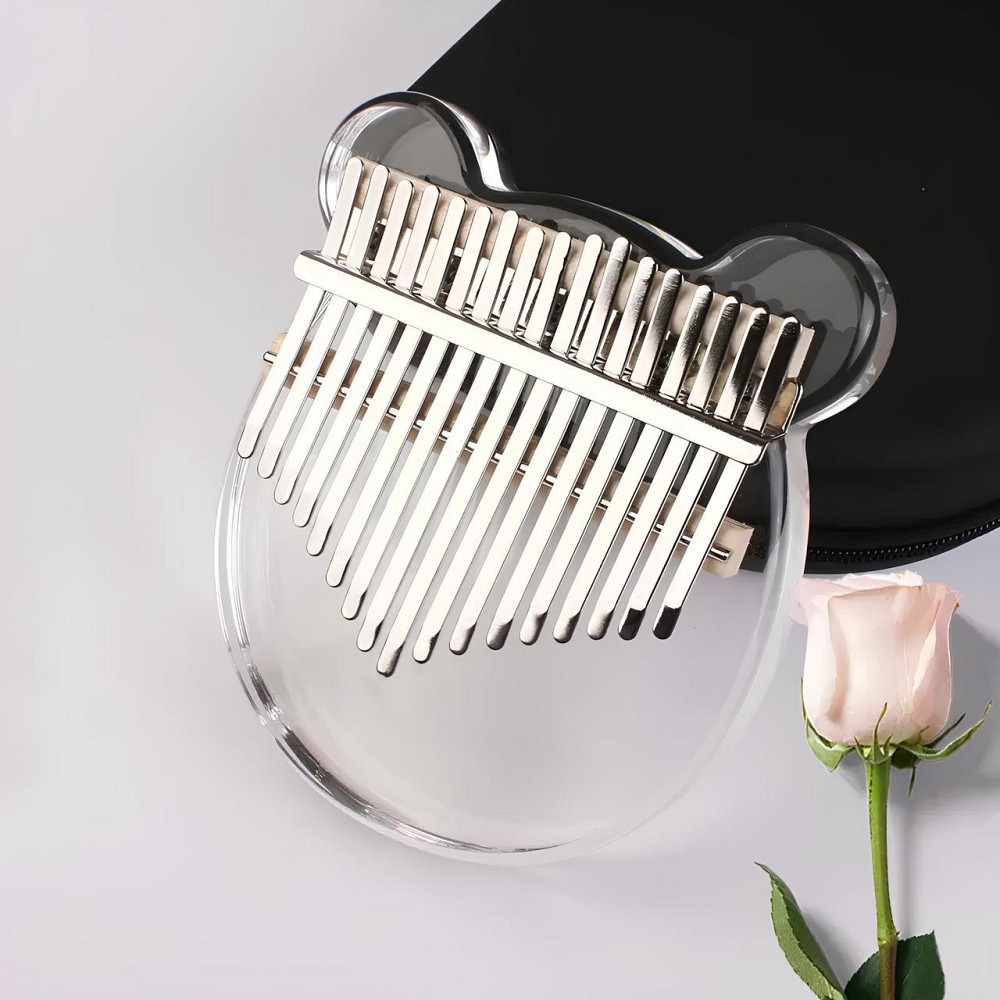 Калимба из акрила RESTEQ, Прозрачная калимба Bear, тон С, Калимба на 17 язычков, Kalimba с цельным резонатором Киев - изображение 4