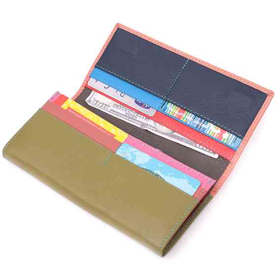 Практичный кошелек для женщин из натуральной кожи ST Leather 22520 Разноцветный Киев