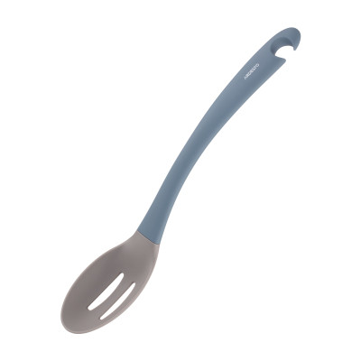Ложка поварская Ardesto Gemini з прорізами 34.2 см сіро-синій (AR2180B) Винница - изображение 1