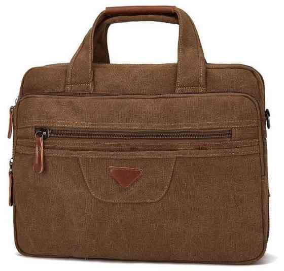 Сумка текстильная для ноутбука Vintage 20183 Коричневая Киев