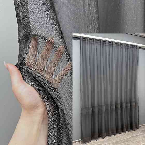 Тюль VR-Textil 1638т Greta Жаккард Графитовый 300х270 см (42-0615) Киев