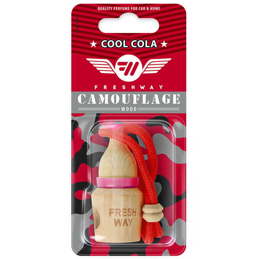 Ароматизатор для авто пробка "Camouflage Wood" Cool Cola (Крута Кола) 5мл FreshWay Київ - фото 1