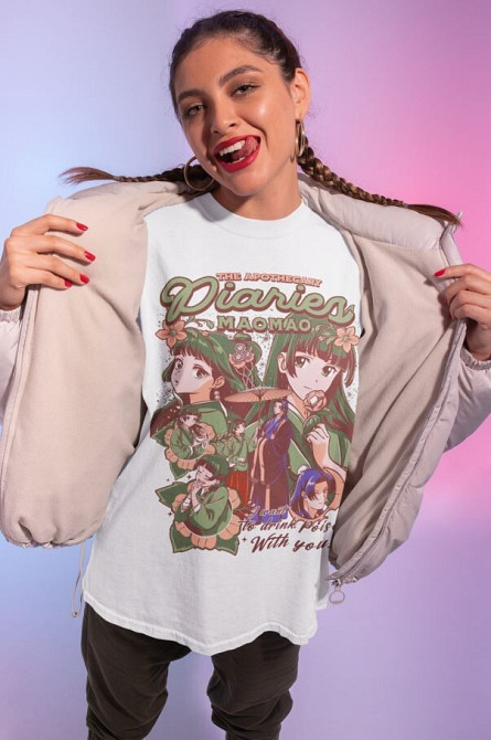 Футболка для мальчика аниме Маомао Апотхекарй Диариес Ессентиал оверсайз (рост от 165 до 180 ) Черний AnimeJ0906m Днепр - изображение 3