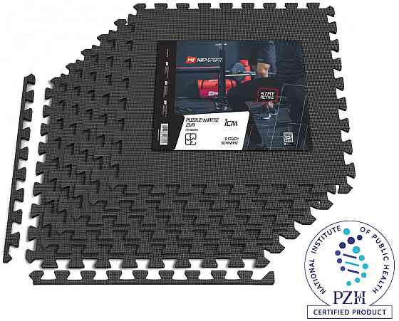 Мат-пазл Hop-Sport EVA 1см HS-A010PM - 6 частей черный Киев