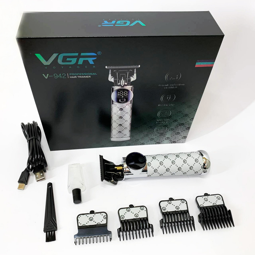 Триммер для стрижки аккумуляторный профессиональный VGR V-942, Триммер для стрижки волос мощный SK-76 Львов - изображение 10