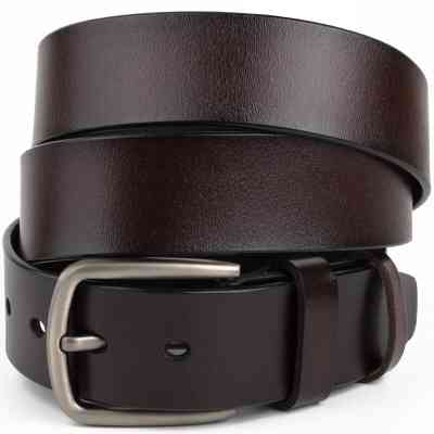 Ремень Vintage Мужской с затемненной пряжкой механика Коричневый (20315) Винница