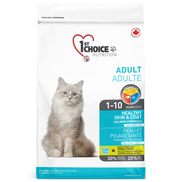 1st Choice Adult Healthy Skin&Coat ФЕСТ ЧОЙС ХЕЛЗІ ЛОСОСЬ сухий суперпреміум корм для котів Київ - фото 1
