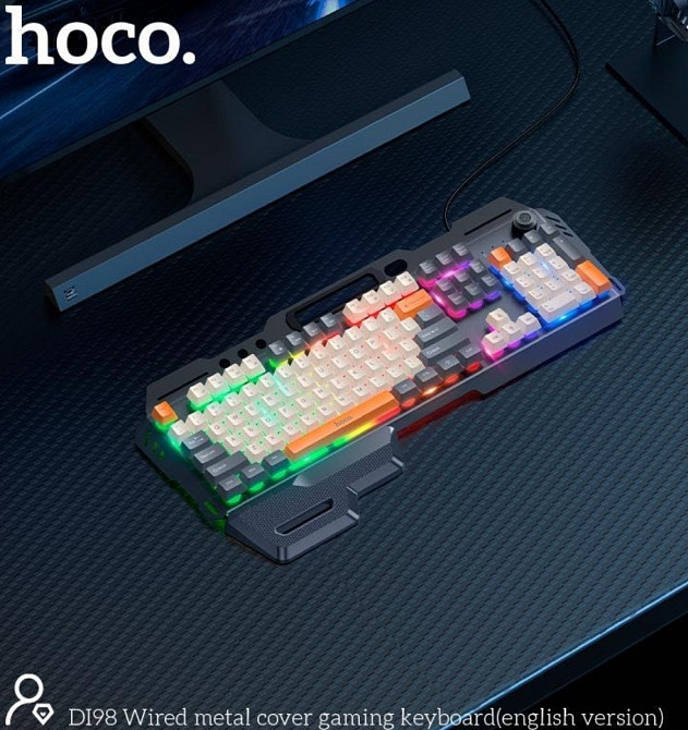 Игровая клавиатура HOCO DI98 RGB 104 клавиши металлическая. Харьков - изображение 6