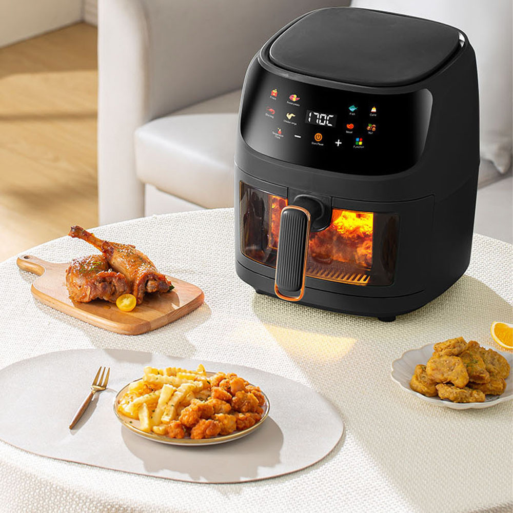 Электрический аэрогриль без масла 8л, 2400W, QF-605 / Безмасляная фритюрница / Мультипечь для кухни Киев - изображение 7