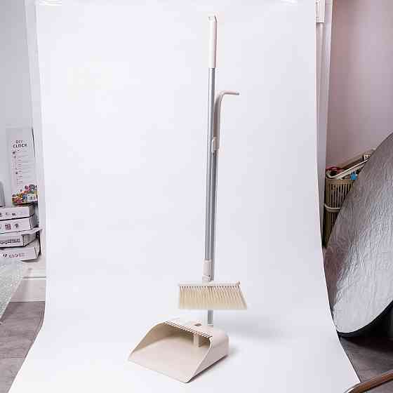 Набір віник і совок на довгій ручці для підлоги 25×24×100 см щітка віник для прибирання Бежевий HP-45-15BE Київ