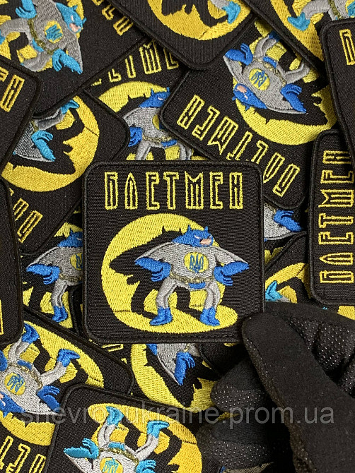 Шеврон Бетмен (Форма прямокутна. На липучці) Розмір 8x8см Київ - фото 4