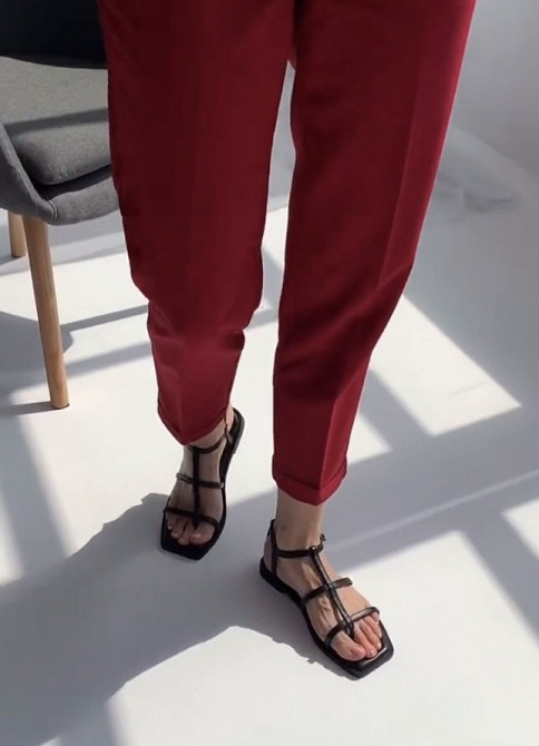 Zemira Босоніжки жіночі чорні літні шкіряні ZEMIRA 05200/1 з квадратним носком / Стильні босоні Коломия - фото 1