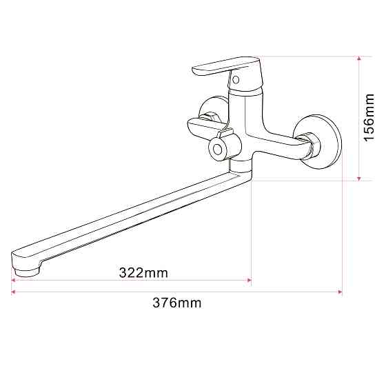 Змішувач для ванни Globus Lux Laguna GLA-0208N Луцьк