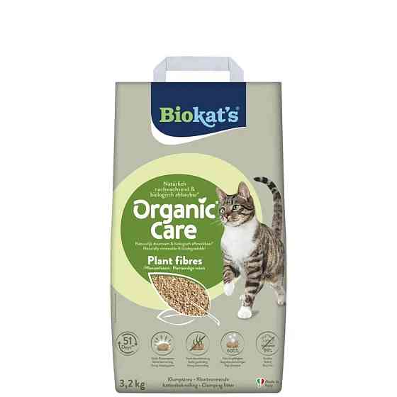 Наповнювач рослинний Biokats для котячого туалету Organic Care 8л/3,2кг Киев