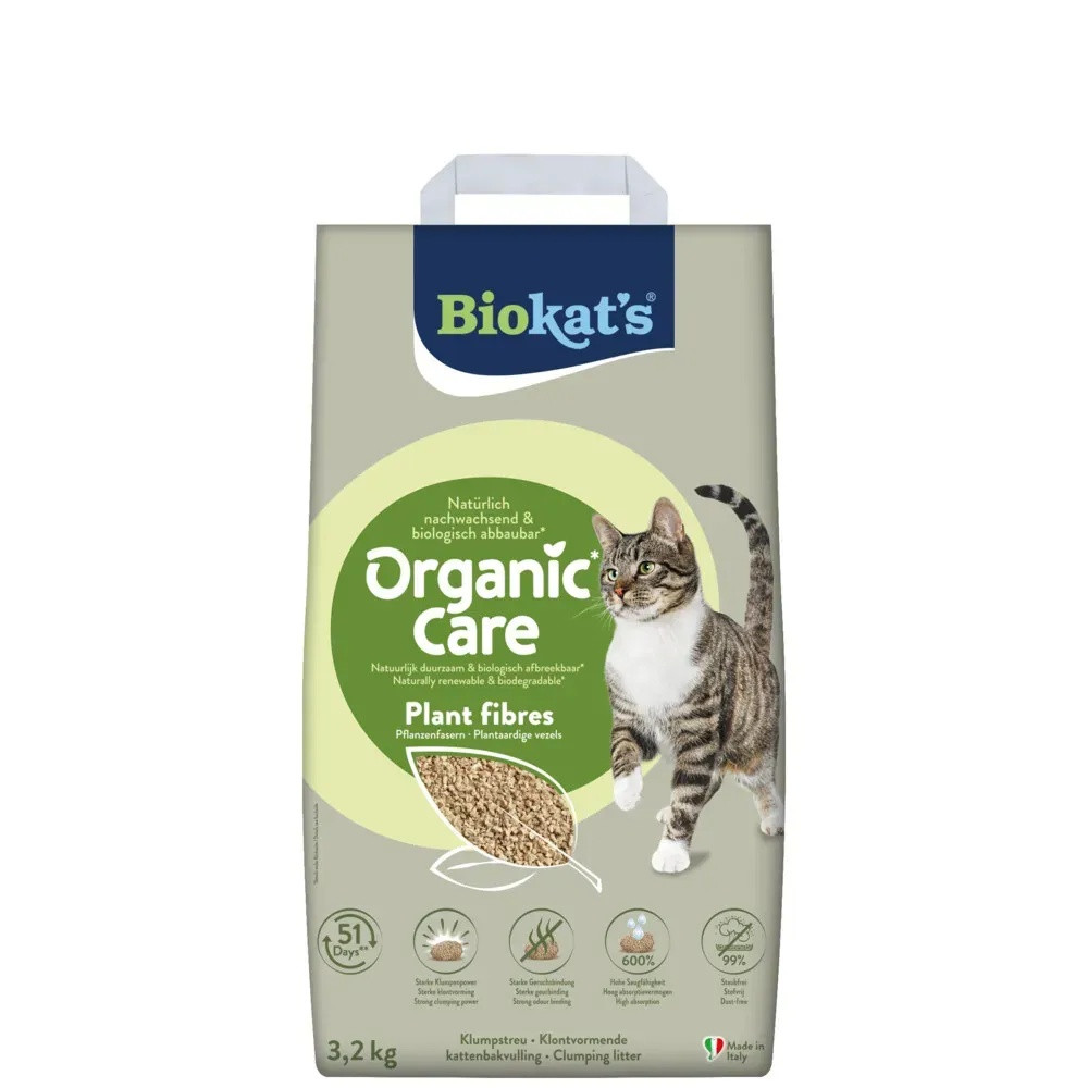 Наповнювач рослинний Biokats для котячого туалету Organic Care 8л/3,2кг Киев - изображение 1