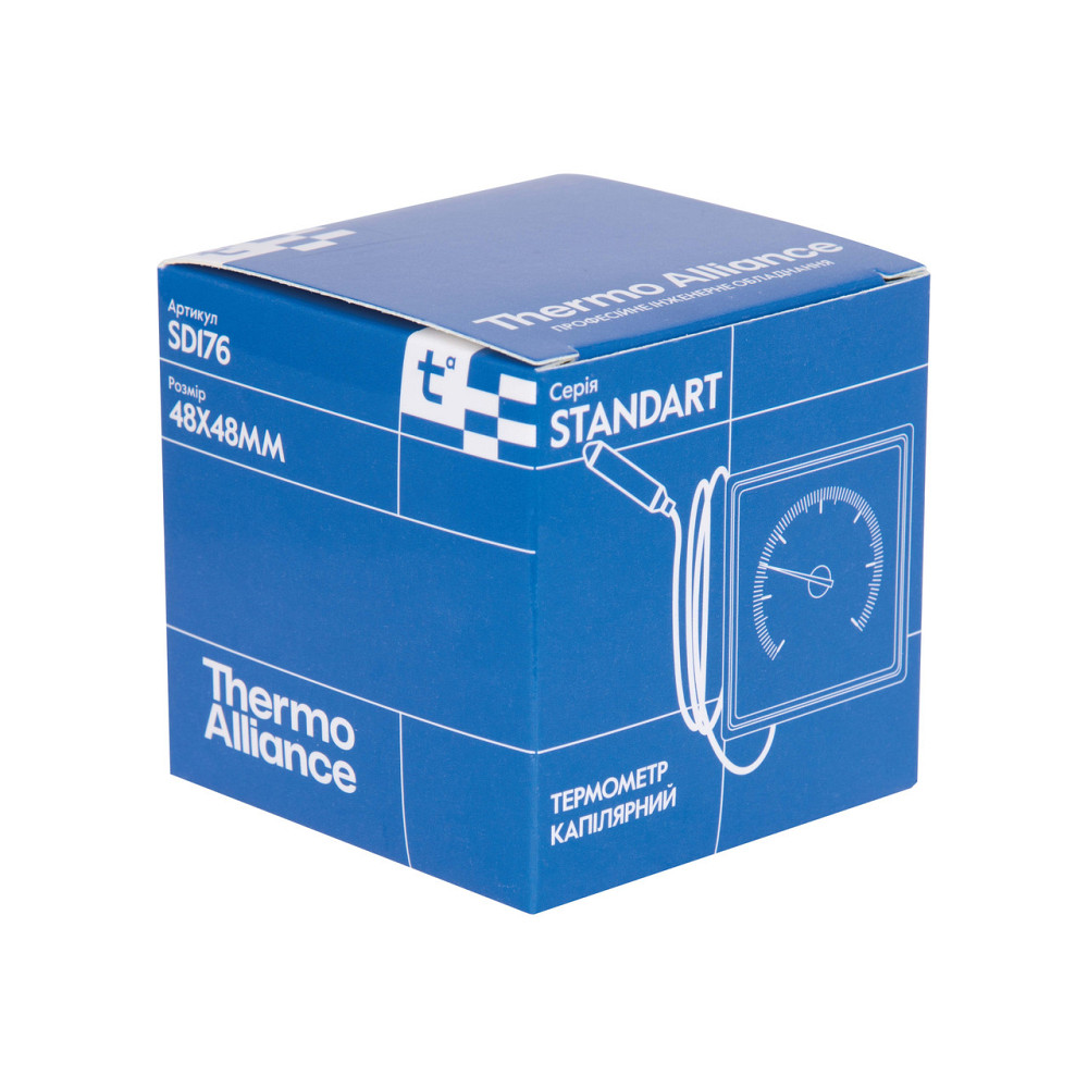 Термометр капиллярный Thermo Alliance Standart 48х48 мм SD176 Киев - изображение 7
