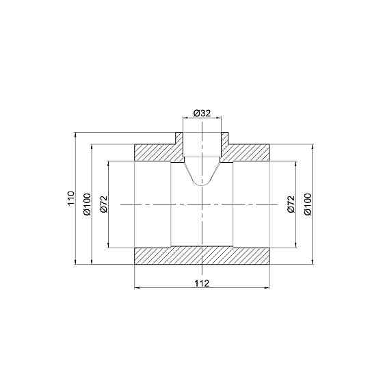 Тройник PPR Thermo Alliance 75х32х75 Київ