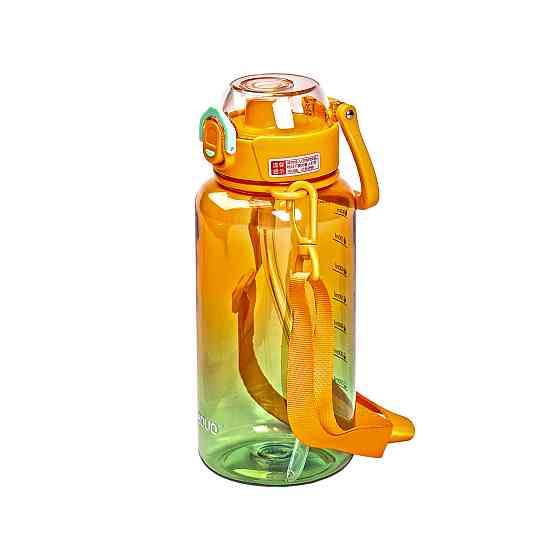 Пляшка для води 1 л пляшечка з мундштуком помаранчева HP-14-31O Коломия