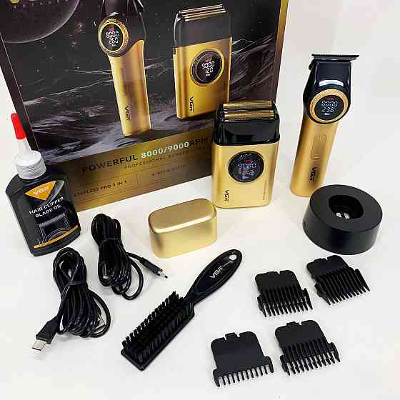 Акумуляторна машинка для стрижки волосся з насадками, Професійна акумуляторна машинка Акумулятор FE-39 Івано-Франківськ