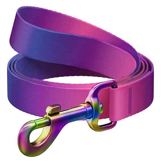 Поводок для собак из нейлона WAUDOG Nylon Recycled, градиент, S, Ш 15 мм, Дл 122 cм фиолетовый Киев