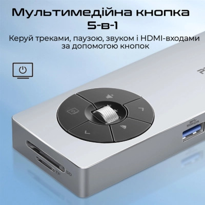 Концентратор Promate USB-C 14-in-1 Promate comandhub-pro (comandhub-pro) Вінниця - фото 7