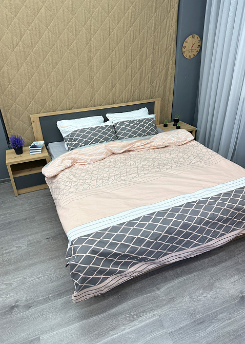 Комплект постельного белья Ранфорс, Decorator Cotton Collection Skagen Евро 220х200 персиковый с серым (88-124) Киев - изображение 5