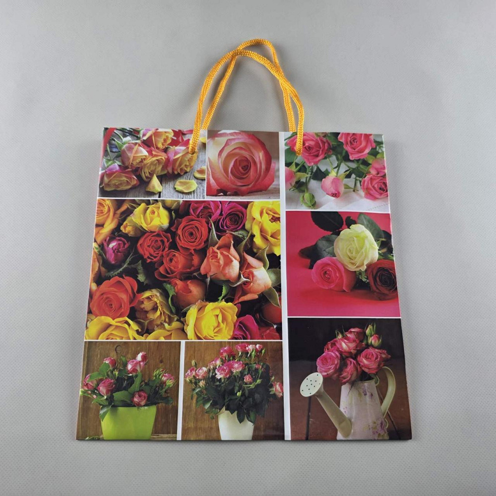 Пакет паперовий подарунковий квадратний 23*24*10 (артKV-076) (12 шт.) Харків - фото 2