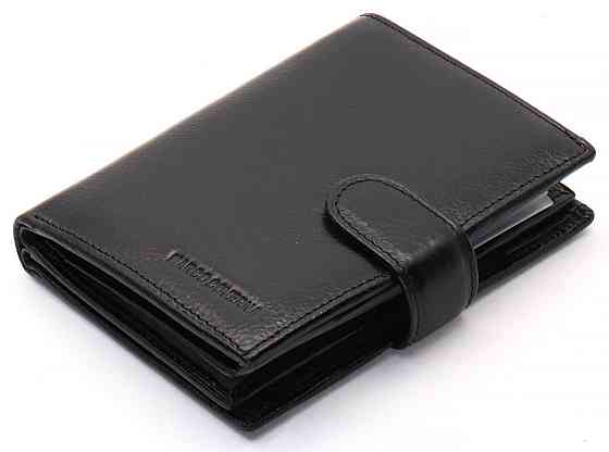 Чорне чоловіче портмоне з натуральної шкіри з відділенням під автодокументи Marco Coverna MC-2090H-1 Кам'янське