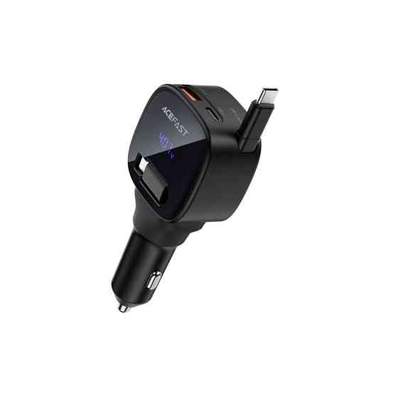 Автомобільний зарядний пристрій ACEFAST B17 95W car charger with telescopic cable Black Одеса