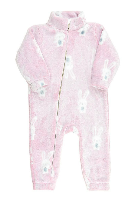 Теплый комбинезон для малышей, велсофт розовый топ Крохатушка одяг Киев - изображение 1