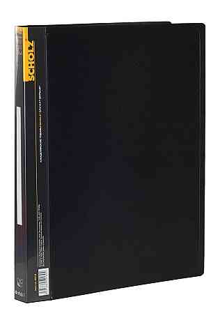Папка на 2 кільця A4 "Scholz" 5218-09SCH + кишеня 2,5 см 700мкн  чорна, шт Київ