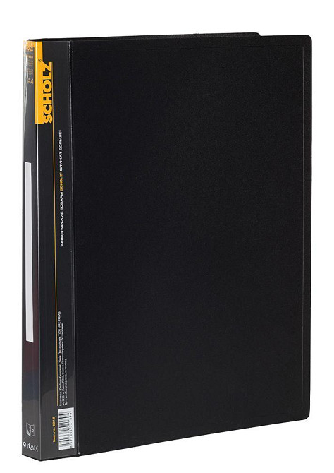 Папка на 2 кільця A4 "Scholz" 5218-09SCH + кишеня 2,5 см 700мкн  чорна, шт Київ - фото 1
