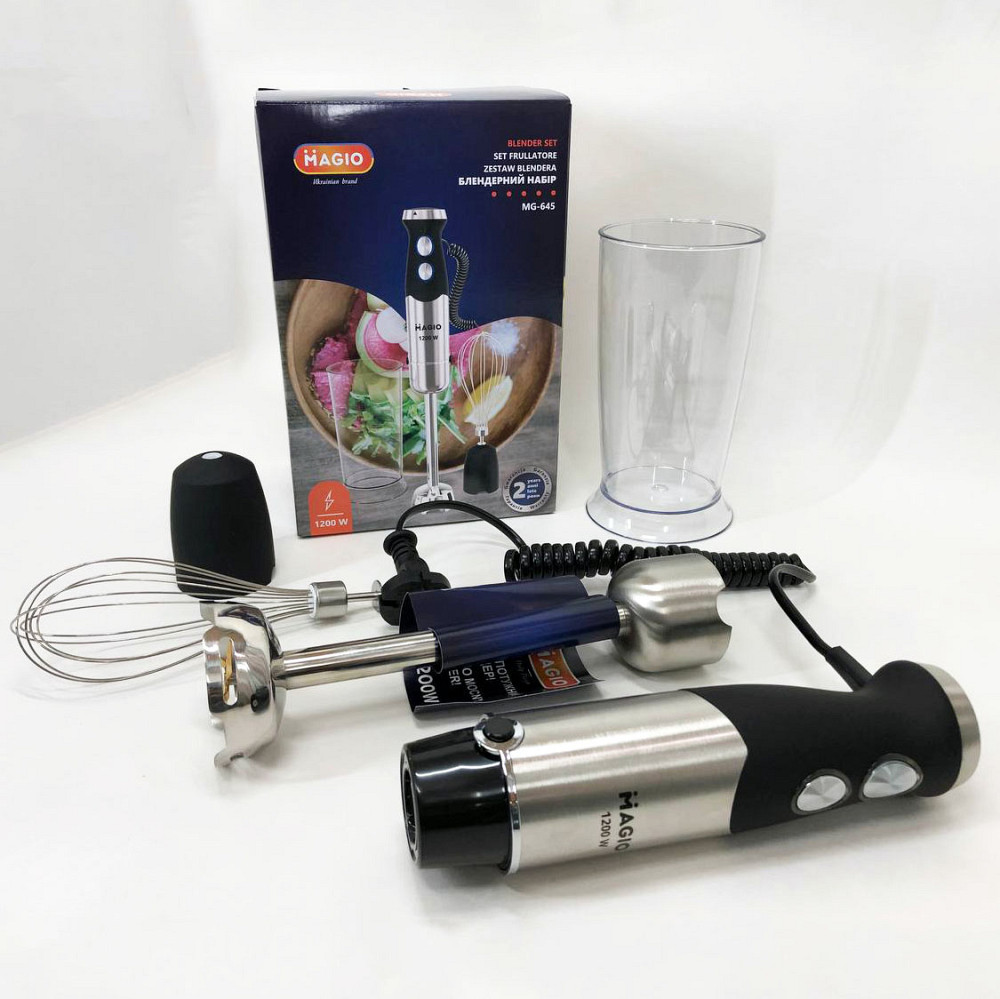 Багатофункціональний блендер Magio MG-645 1200 Вт, Занурювальний блендер для домашніх потреб MN-84 Львів - фото 17