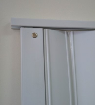 Ширма-гармошка міжкімнатна No15 Білий 820х2030х0,6 мм розсувна пластикова глуха Дніпро - фото 3