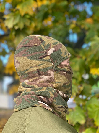 Балаклава чоловіча тактична підшоломник флісова мультикам зимова тепла Київ - фото 8