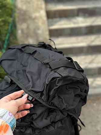 Міцний військовий рюкзак з матеріалу оксфорд, система моллі, анатомічний, чорний, 120 літрів Львів