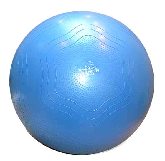 М'яч для фітнесу (фітбол) укріплений PowerPlay 4000 Ø65 cm Premium Gymball Anti-Burst Синій + помпа Каменское