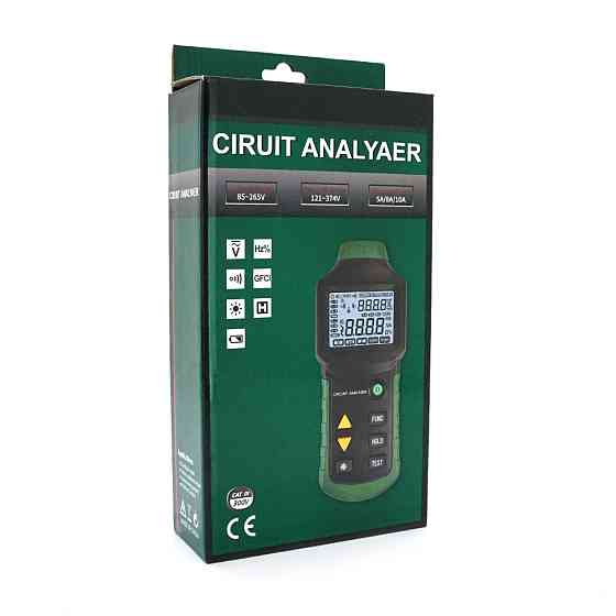 Аналізатор електричних ланцюгів Mayilon MY-5908 Вимірювання: V(AC/DC), A(AC/DC), Ω, C, Hz, cosφ, P/Q/S, THD, кВт·год. Функції: Київ