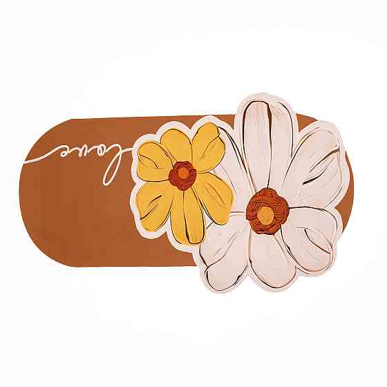 Коврик универсальный овальный влагостойкий Оранжевый HP-42-15O Киев