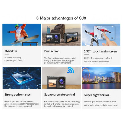 Экшн-камера SJCAM SJ8 Dual Screen (6972476162183) Винница - изображение 7
